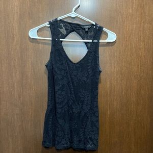 Black lace Guess tank with a soft black lining